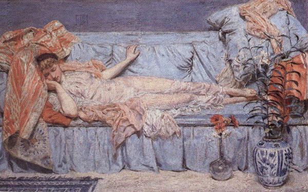 Simeon Solomon The Sleeprs,and the One that Watcheth oil painting picture